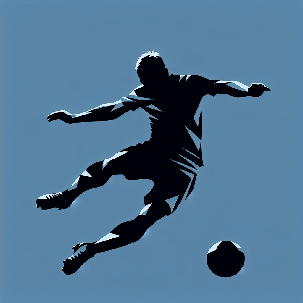 Silueta del futbolista